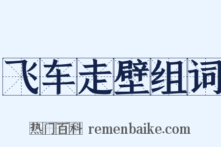 飞车走壁组词是什么意思的图片